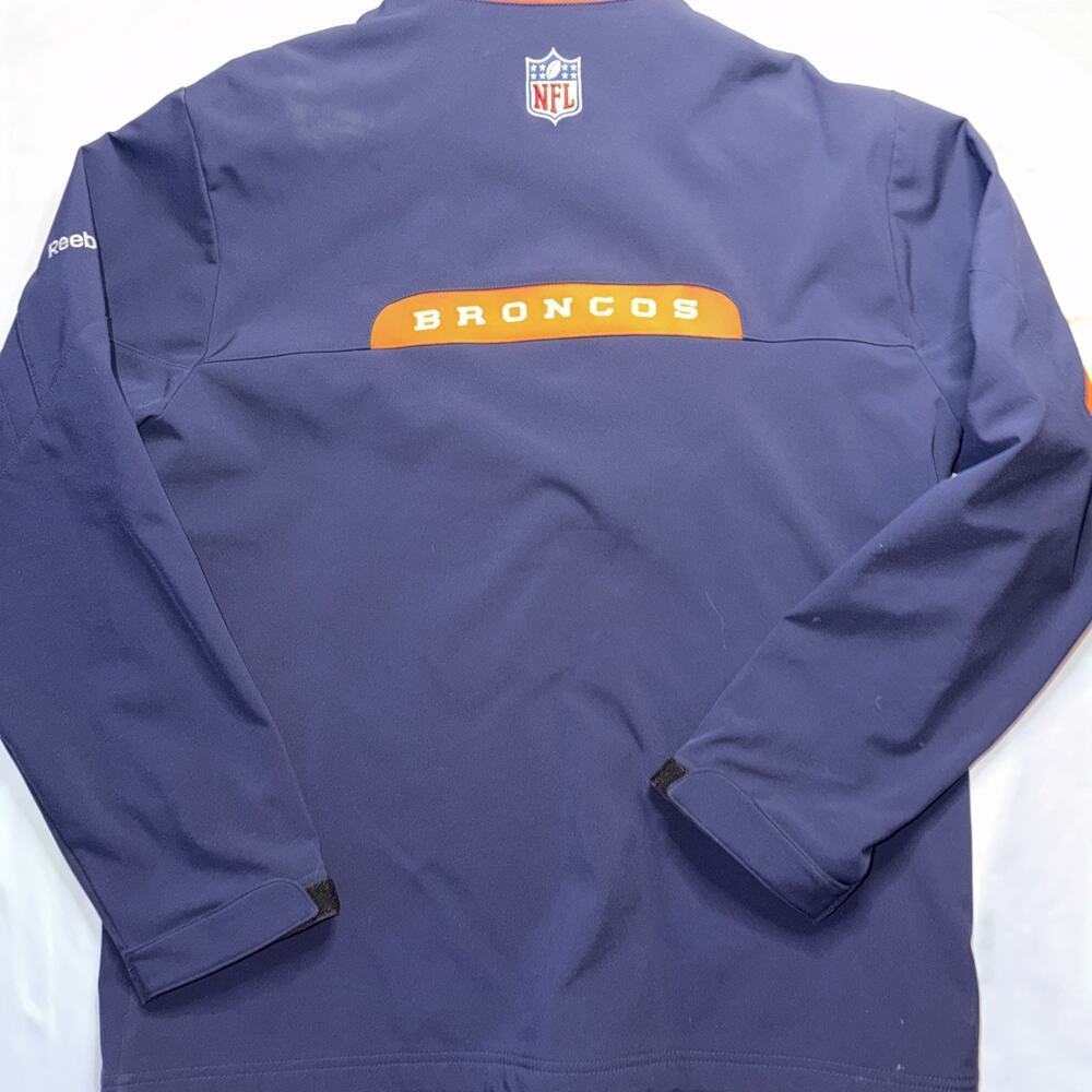 NFL Denver Broncos Reebok On Field Jacket Light Weight Jacket Men’s Size Medium - Picture 6 of 7